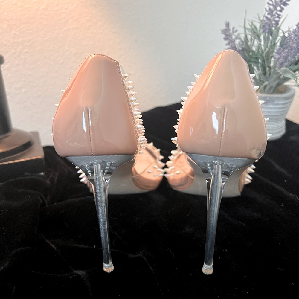 Steve Madden Transparent Crystal Spike Pointed-Toe Stiletto Pumps – Size 6.5 ✨💄 - Picture 5 of 16